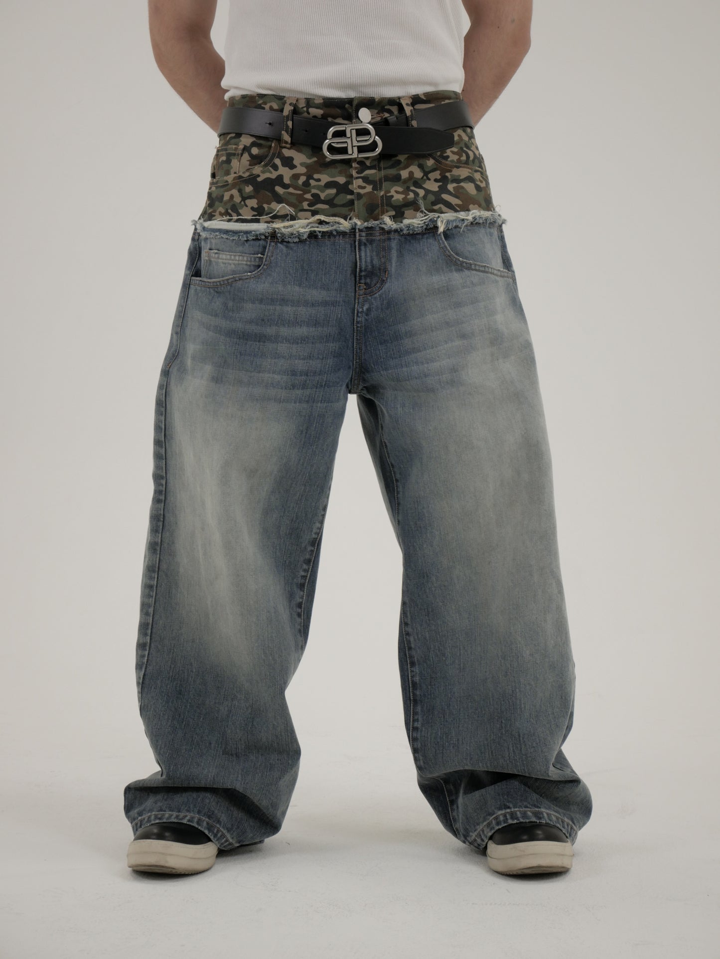 Camo Cut Up Denim