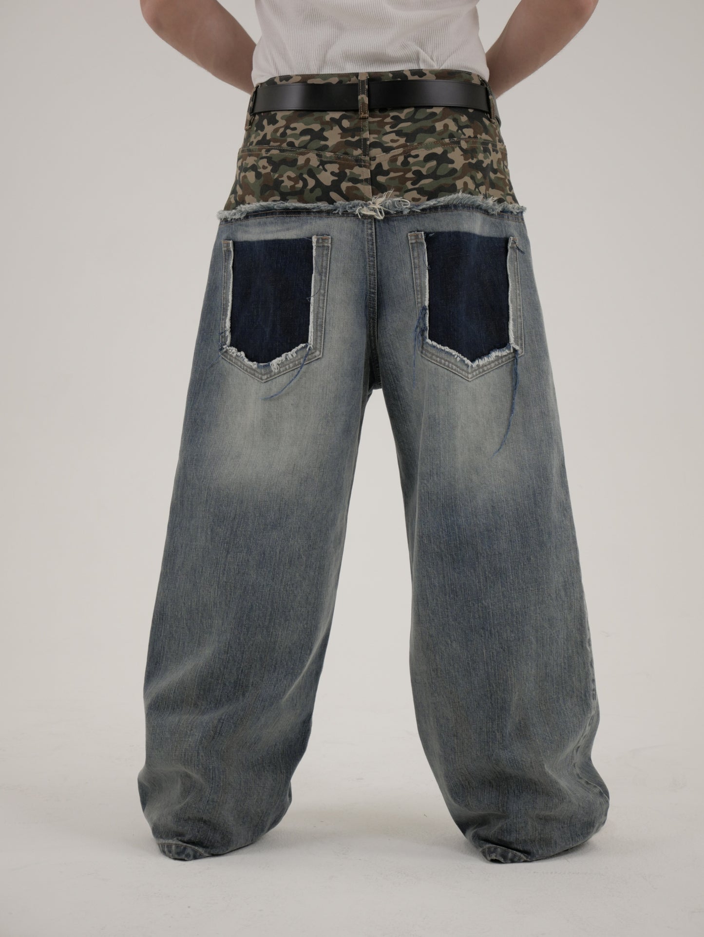 Camo Cut Up Denim