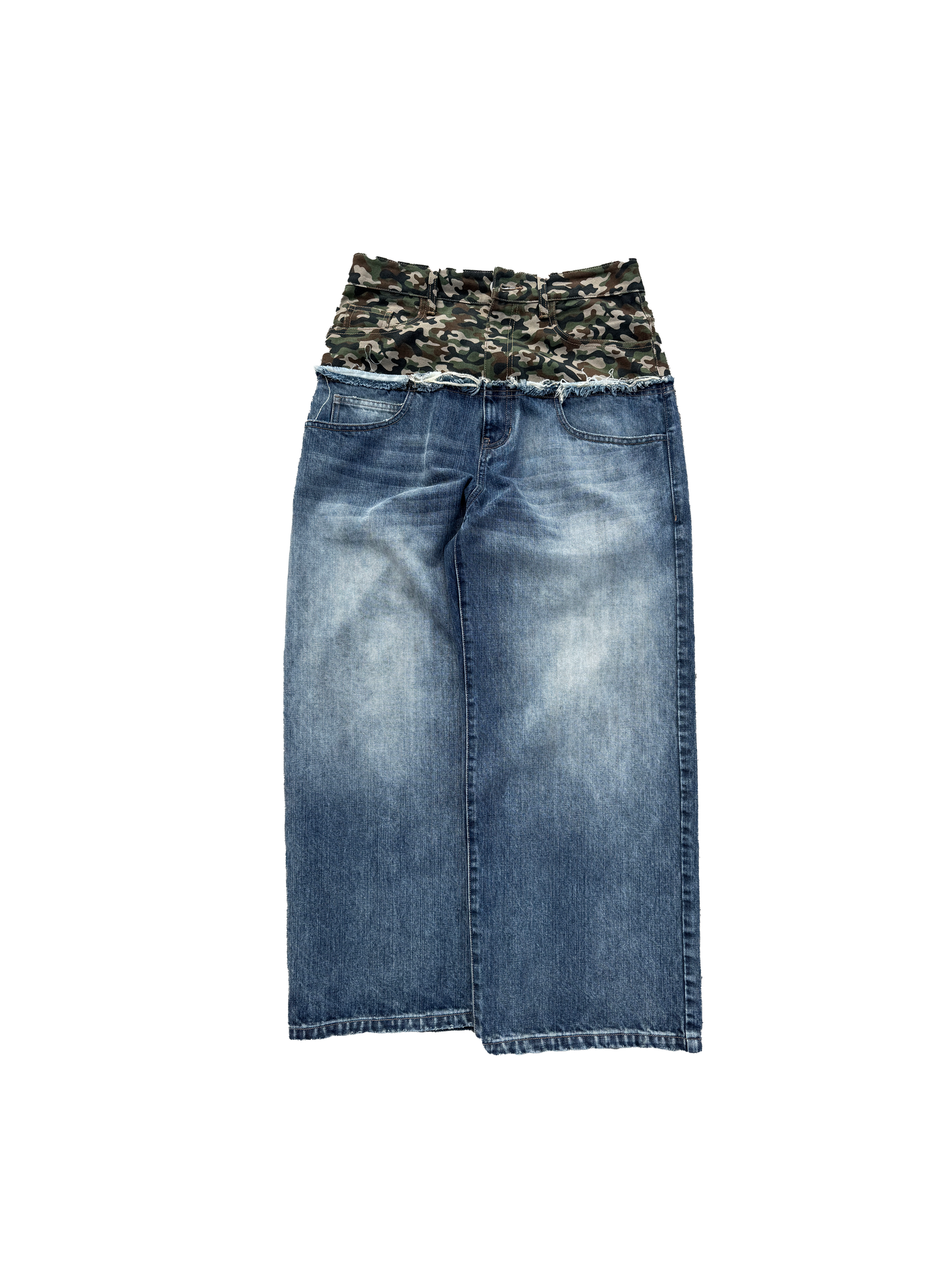 Camo Cut Up Denim