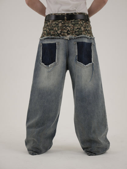 Camo Cut Up Denim