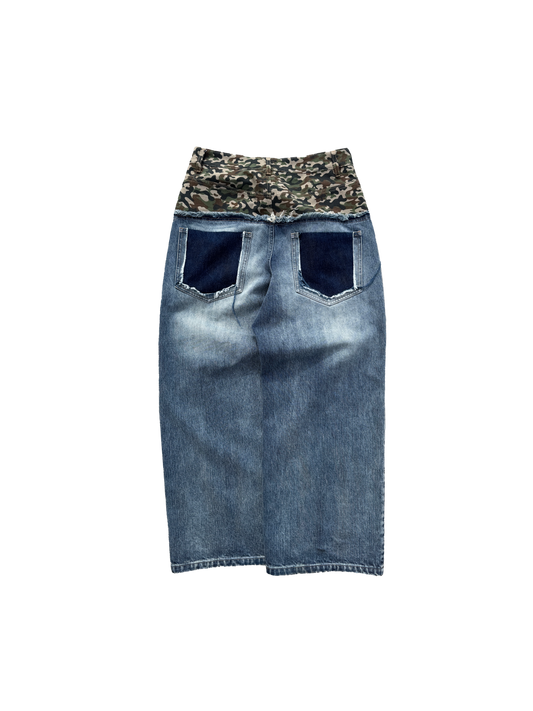 Camo Cut Up Denim